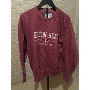 Pacific‎ & Co. Hilton Head Island SC Crewneck Sweatshirt Maroon Medium